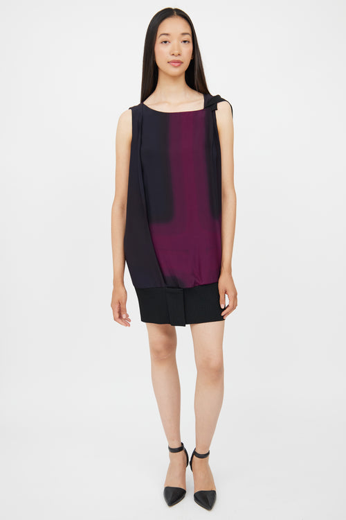 Jil Sander Purple & Black Tunic Top