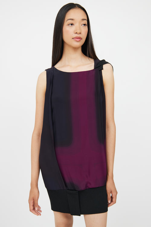 Jil Sander Purple & Black Tunic Top