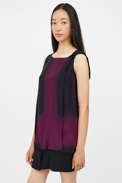 Jil Sander Purple & Black Tunic Top