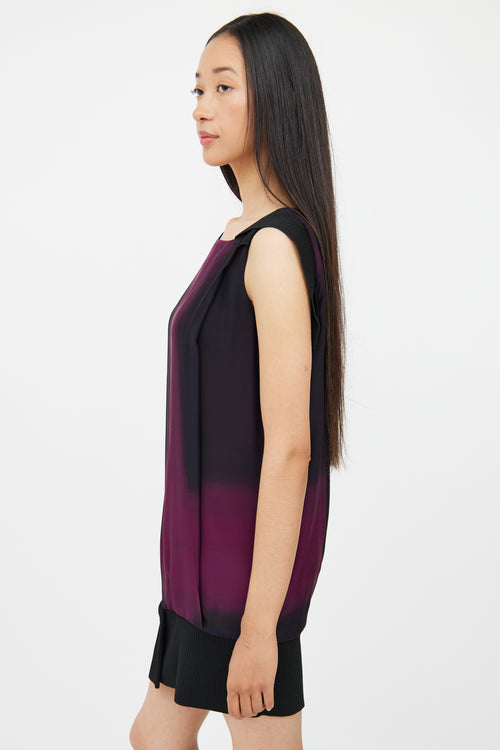 Jil Sander Purple & Black Tunic Top