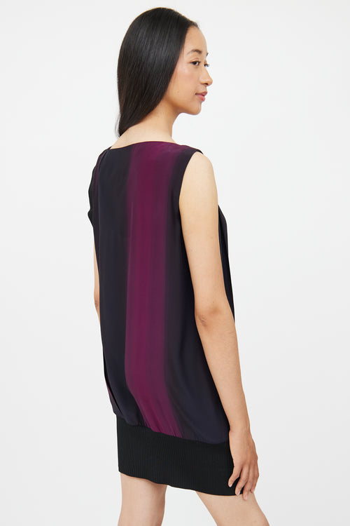 Jil Sander Purple & Black Tunic Top