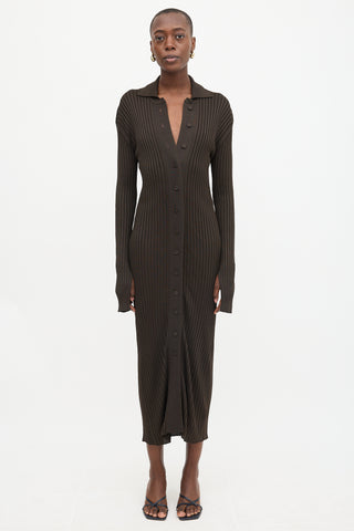 Jil Sander Rib Knit Maxi Dress