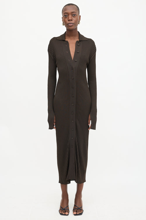 Jil Sander Rib Knit Maxi Dress
