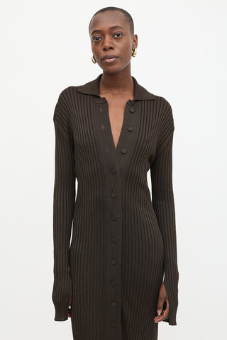 Jil Sander Rib Knit Maxi Dress