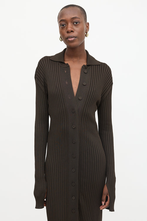 Jil Sander Rib Knit Maxi Dress
