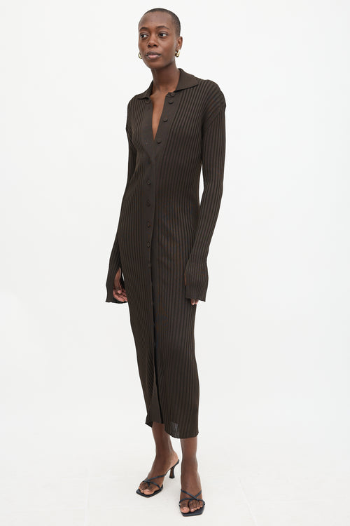 Jil Sander Rib Knit Maxi Dress
