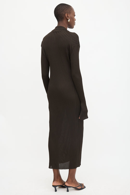 Jil Sander Rib Knit Maxi Dress