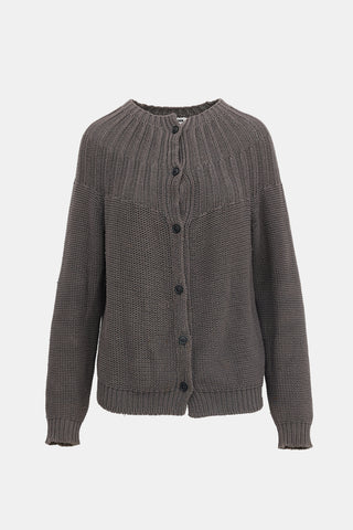 Jil Sander Ribbed Collar Cardigan