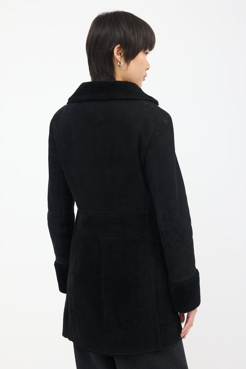 Jil Sander Suede Shearling Coat