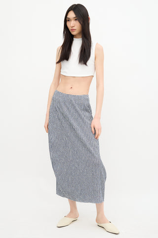 Jil Sander Textured Gingham Skirt