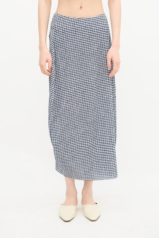 Jil Sander Textured Gingham Skirt