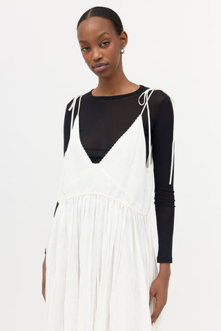 Jil Sander Two Tone Pleated Dress