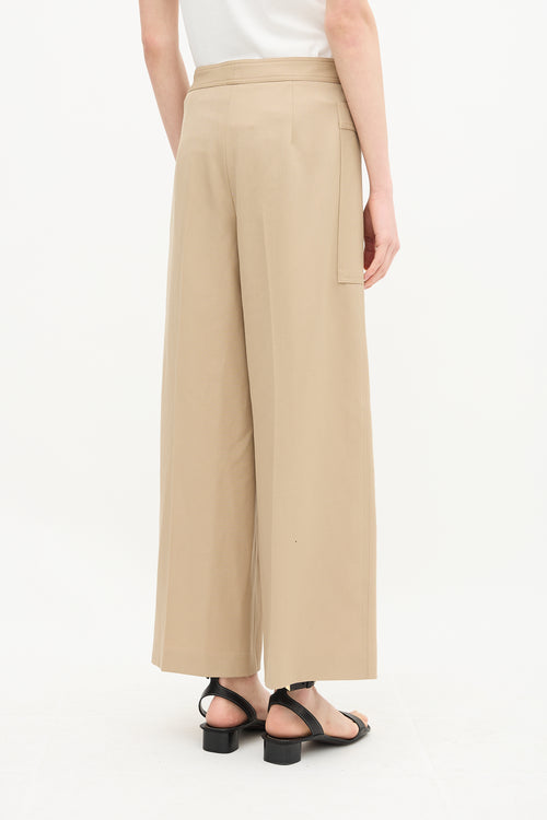 Jil Sander Wool Wide Leg Trouser