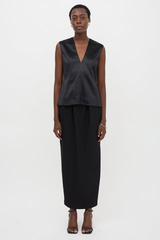 Jil Sander Wool Satin Sleeveless Top