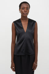 Jil Sander Wool Satin Sleeveless Top