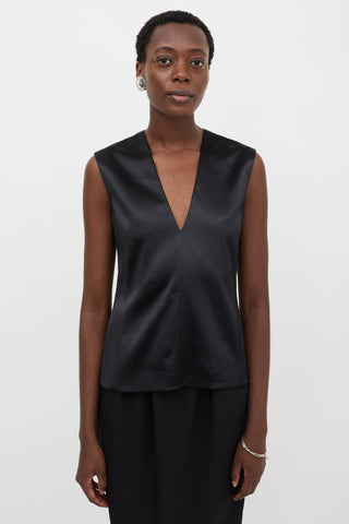 Jil Sander Wool Satin Sleeveless Top