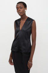 Jil Sander Wool Satin Sleeveless Top