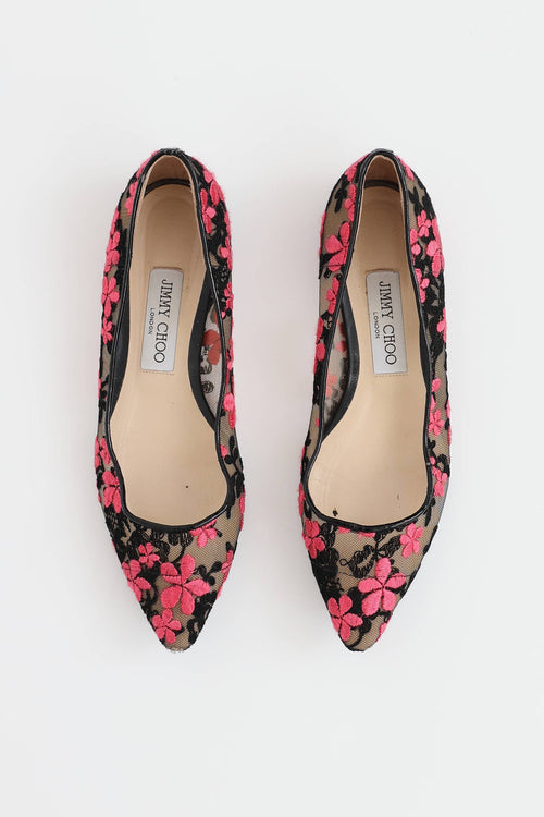 Jimmy Choo Lace Floral Flat