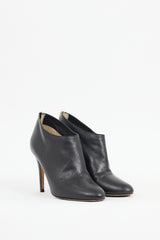 Jimmy Choo Black Leather Mendez Heeled Bootie