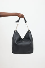 Jimmy Choo Black Leather Raven Bag