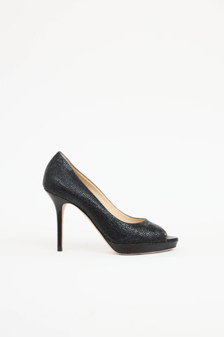 Jimmy ChooGlitter Luna Peep Toe Pump