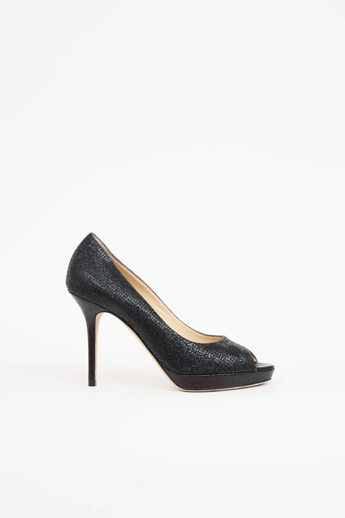Jimmy ChooGlitter Luna Peep Toe Pump