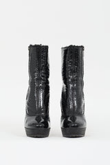 Jimmy Choo Black Patent Leather Trixie Platform Boot