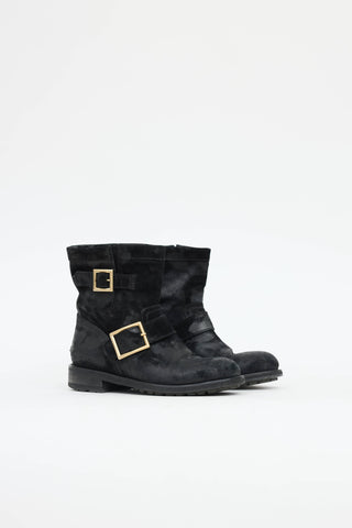 Jimmy Choo Suede Buckle Ankle Boot