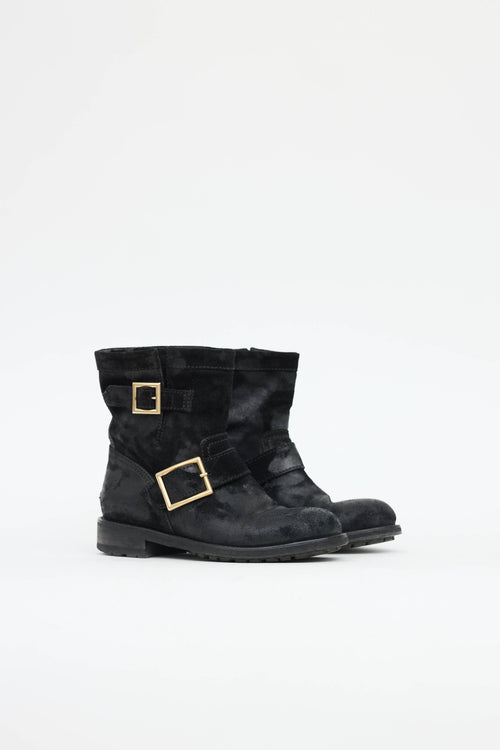 Jimmy Choo Suede Buckle Ankle Boot
