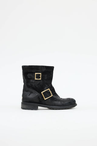 Jimmy Choo Suede Buckle Ankle Boot