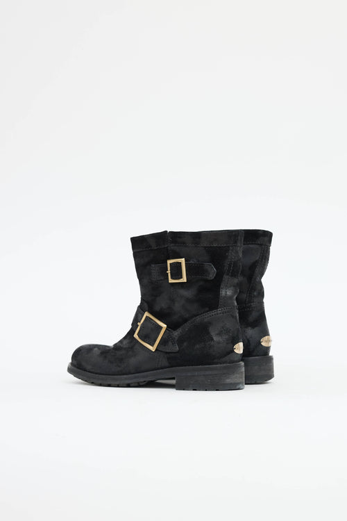 Jimmy Choo Suede Buckle Ankle Boot