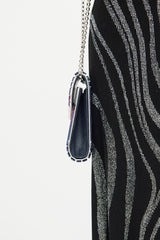 Jimmy Choo Navy & Pink Neon Chain Bag