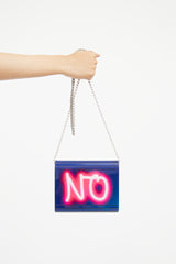 Jimmy Choo Navy & Pink Neon Chain Bag