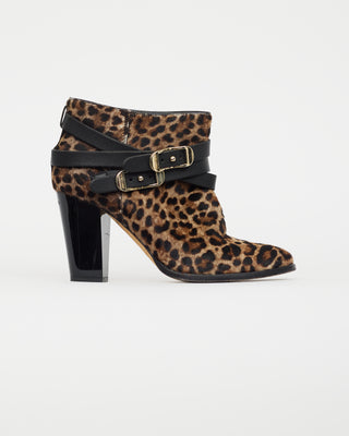 Jimmy Choo Brown & Black Textured Ankle Boot