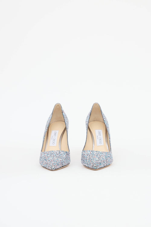 Jimmy Choo Bublegum Glitter Romy Pump