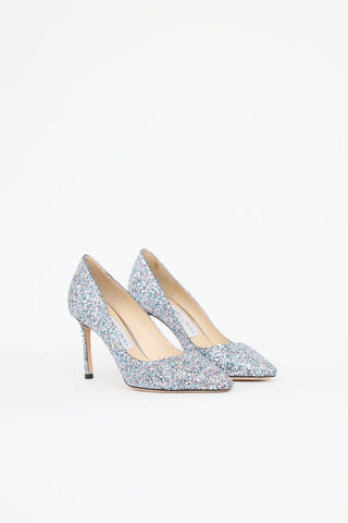 Jimmy Choo Bublegum Glitter Romy Pump