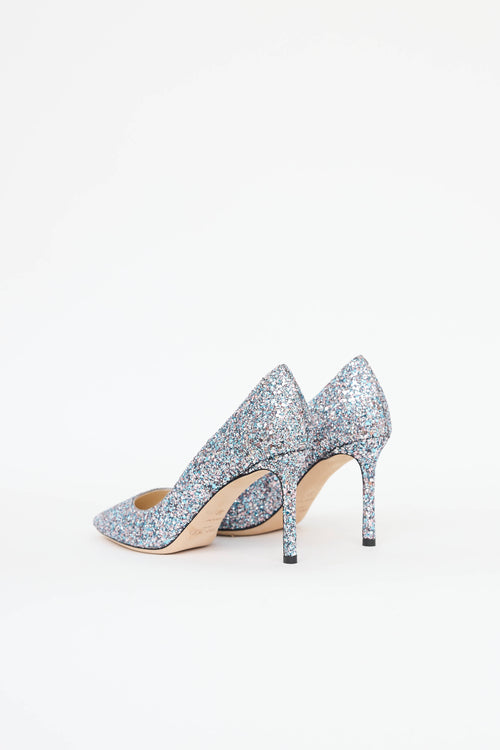 Jimmy Choo Bublegum Glitter Romy Pump