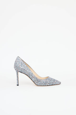 Jimmy Choo Bublegum Glitter Romy Pump