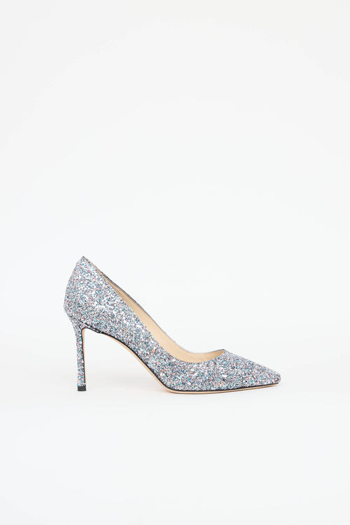 Jimmy Choo Bublegum Glitter Romy Pump