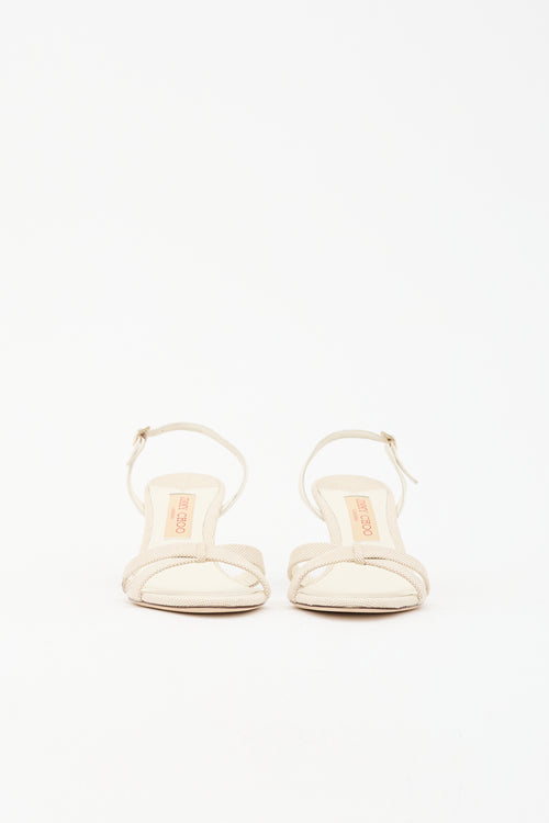 Jimmy Choo Canvas Elsy Slingback Sandal