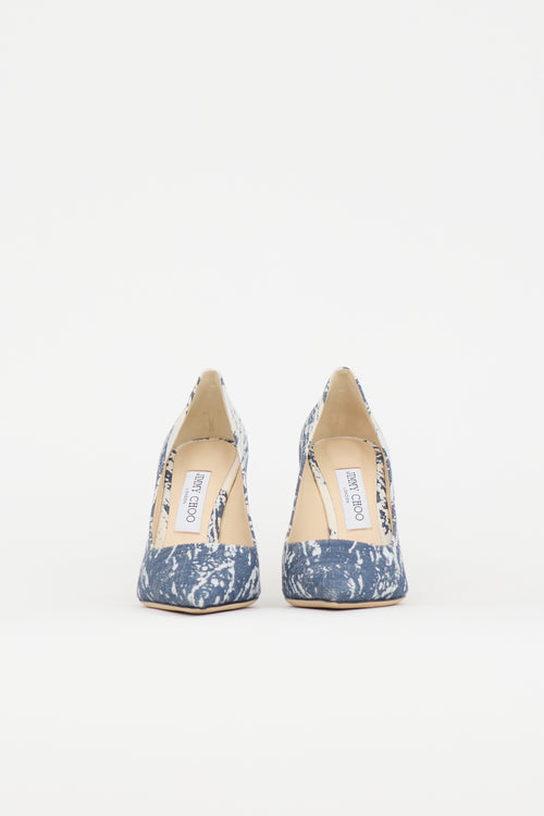 Jimmy Choo Denim Printed Love Pump