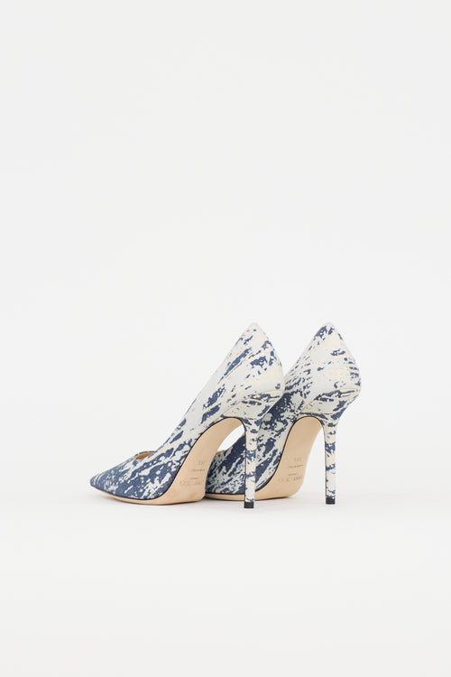 Jimmy Choo Denim Printed Love Pump