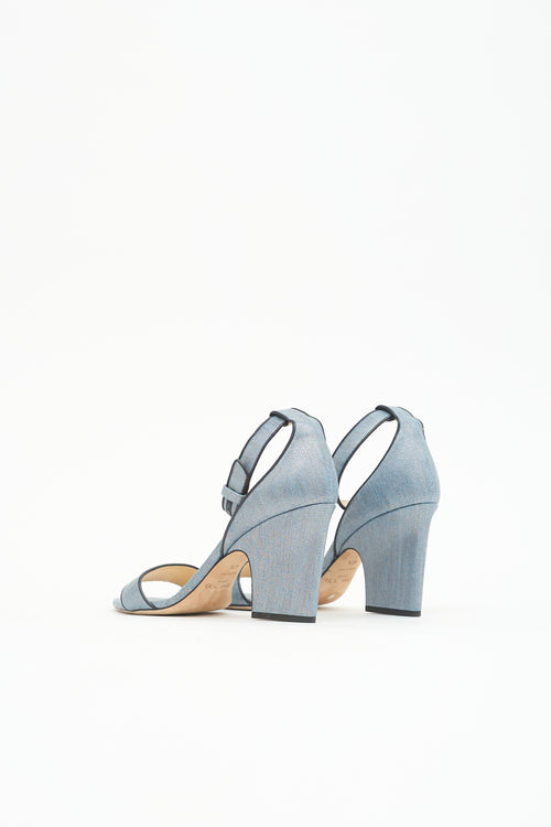 Jimmy Choo Coated Denim Edina Sandal