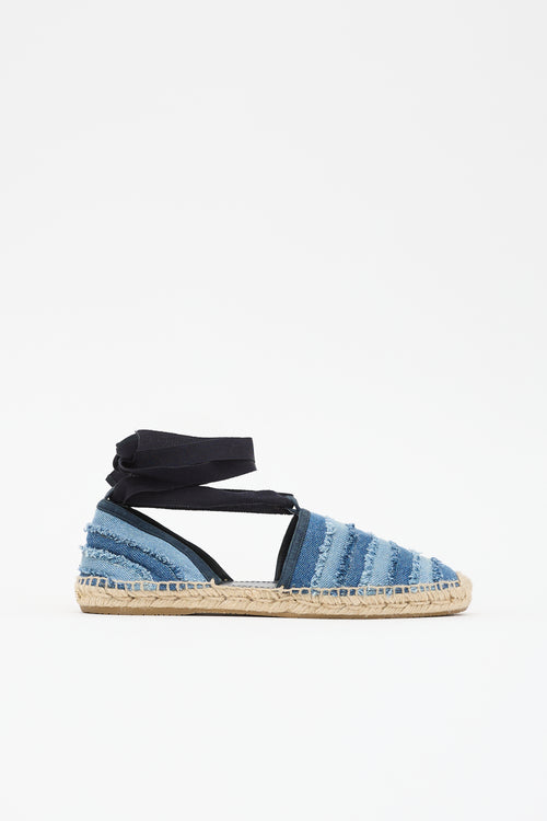 Jimmy Choo Denim Dolphin Espadrille Flat