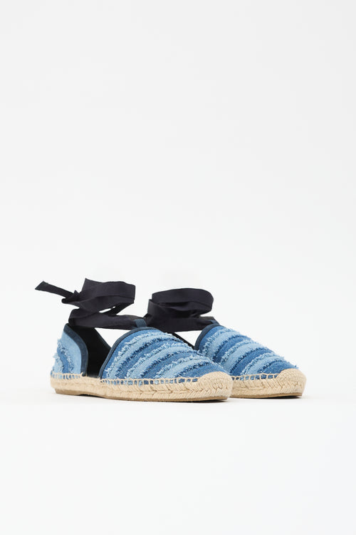 Jimmy Choo Denim Dolphin Espadrille Flat