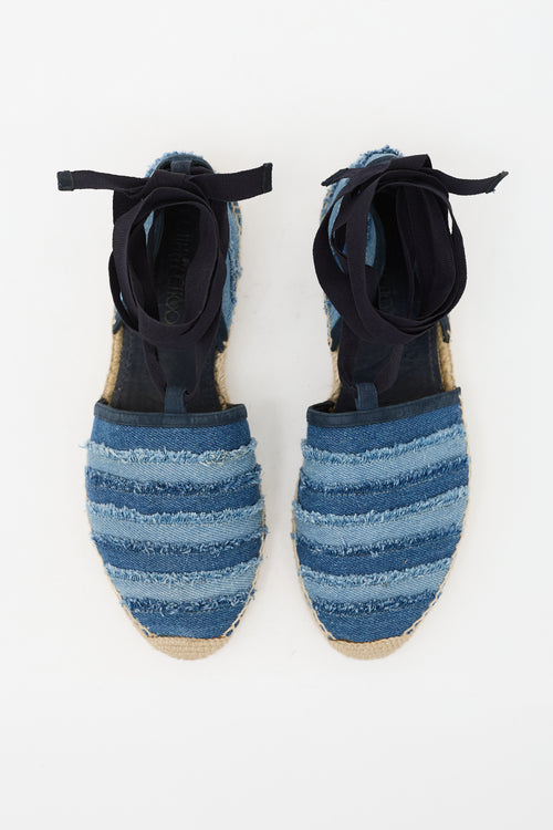 Jimmy Choo Denim Dolphin Espadrille Flat