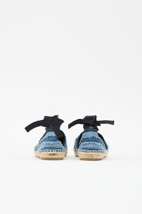 Jimmy Choo Denim Dolphin Espadrille Flat