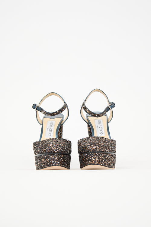 Jimmy Choo Glitter Maple Platform Heel
