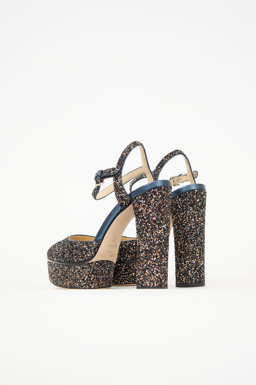 Jimmy Choo Glitter Maple Platform Heel
