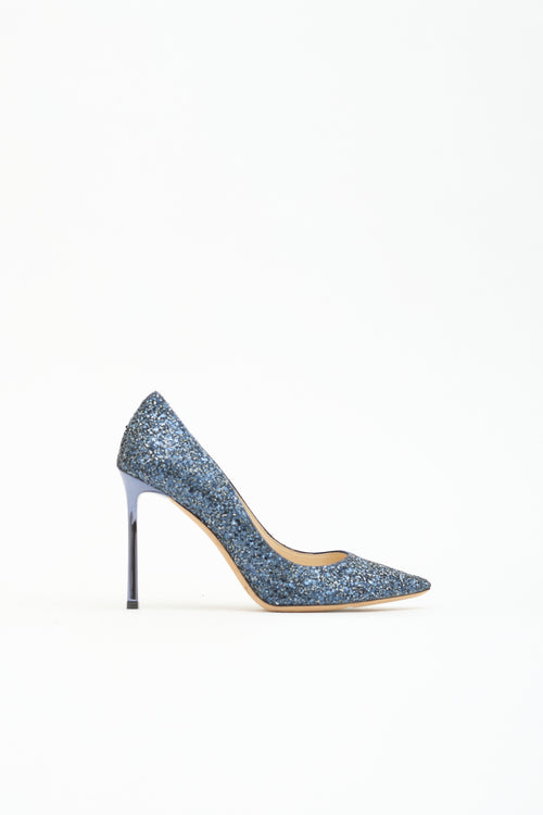 Jimmy Choo Glitter Romy 85 Pump